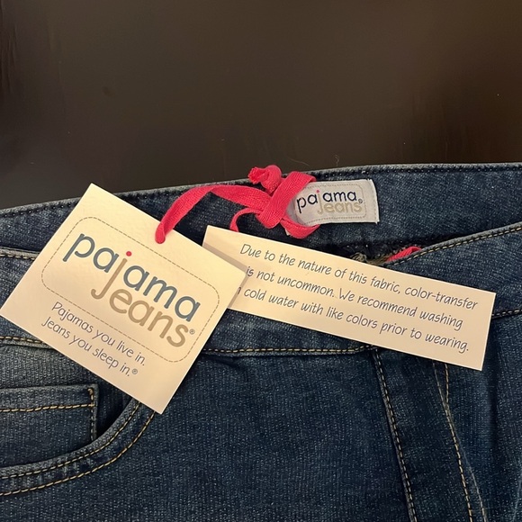 Pajama Jeans bootcut pull up elastic waist, medium wash blue, size S, NWT - Picture 11 of 16